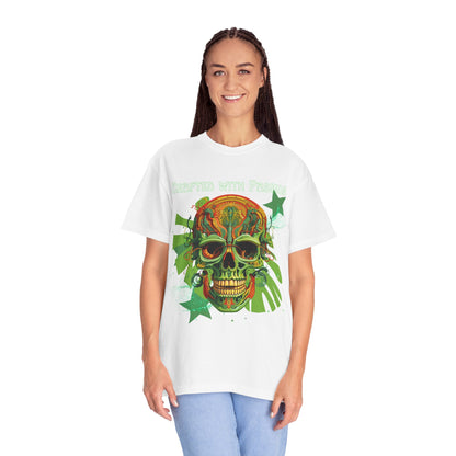 ARTISAN Cotton T-shirt green skull