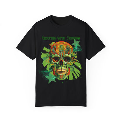 ARTISAN Cotton T-shirt green skull