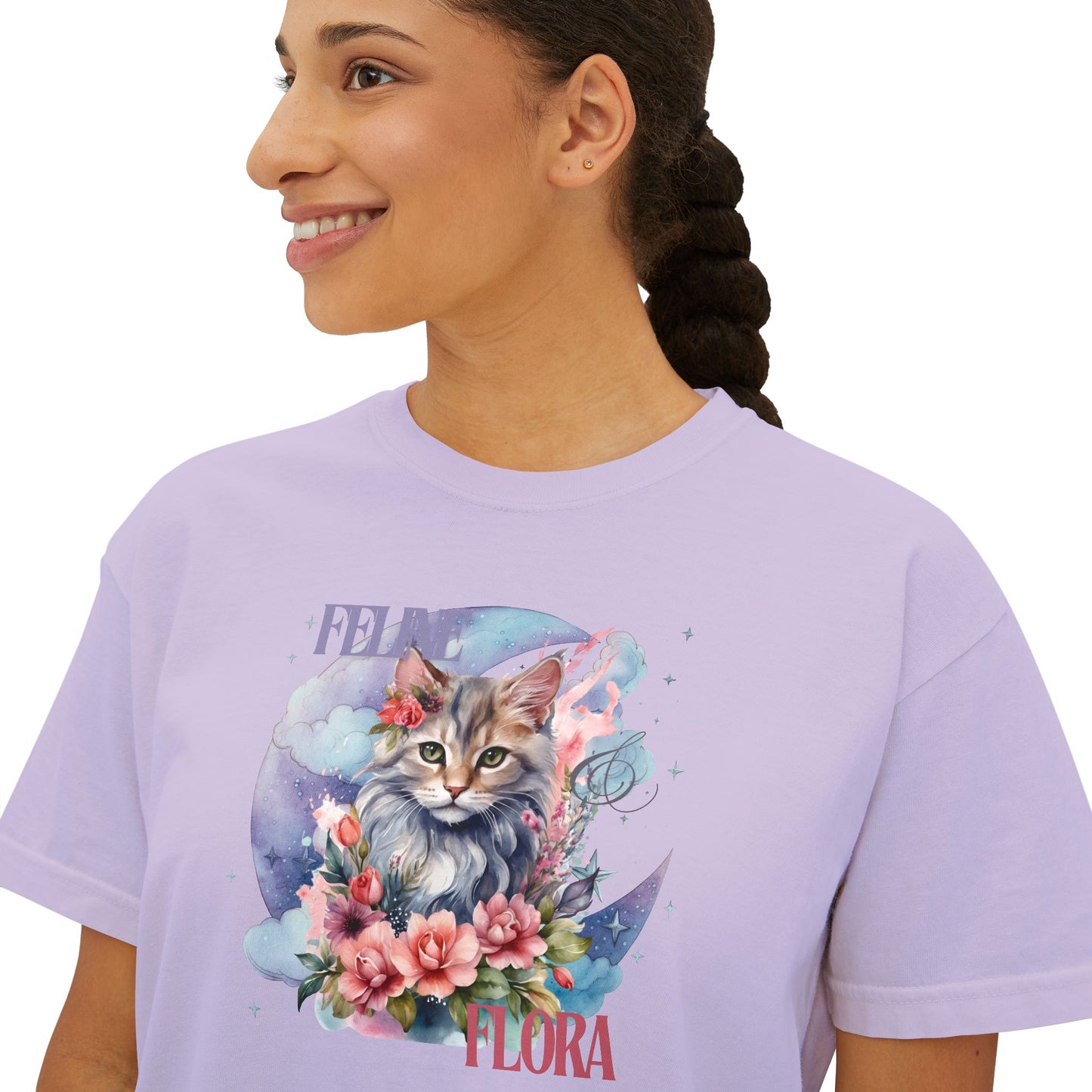 Women's Boxy Tee cat