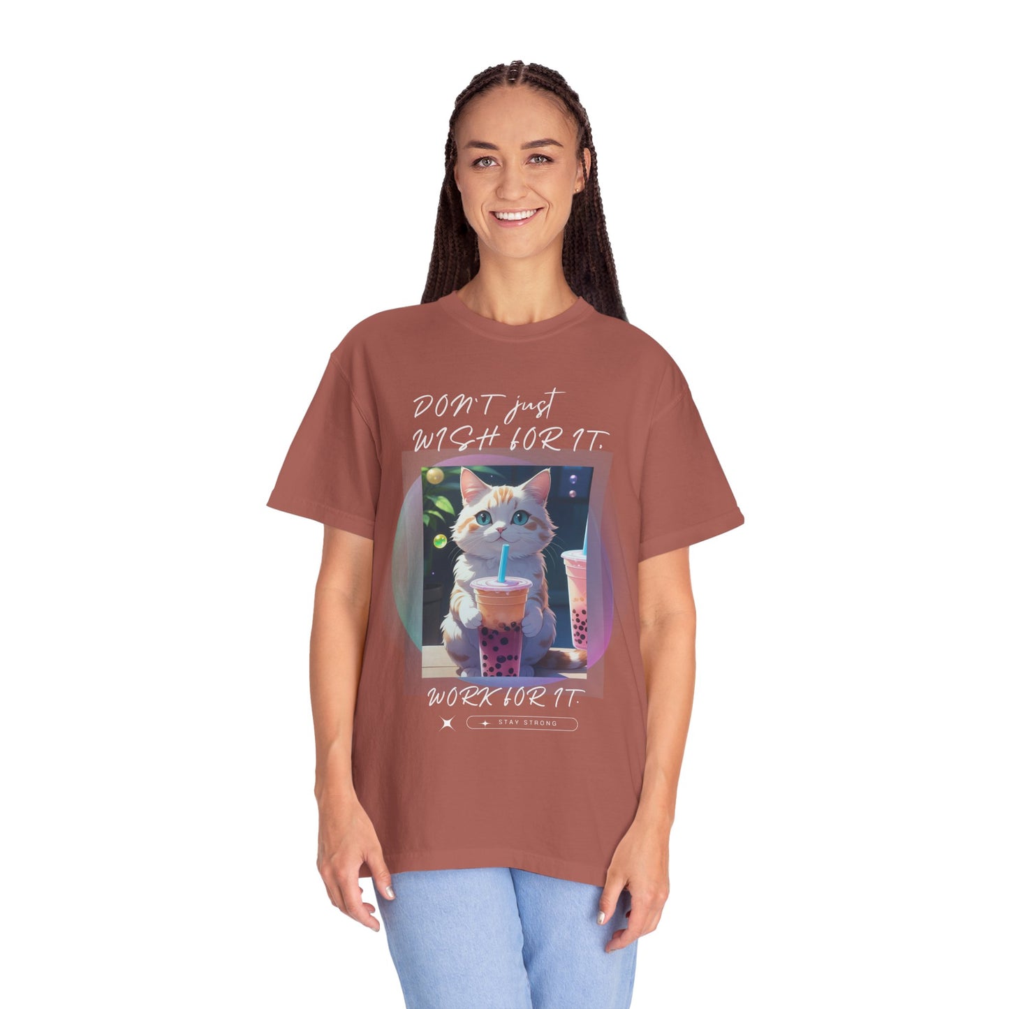 ARTISAN Cotton T-shirt cat design [Color Variants]