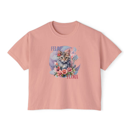 Women's Boxy Tee cat