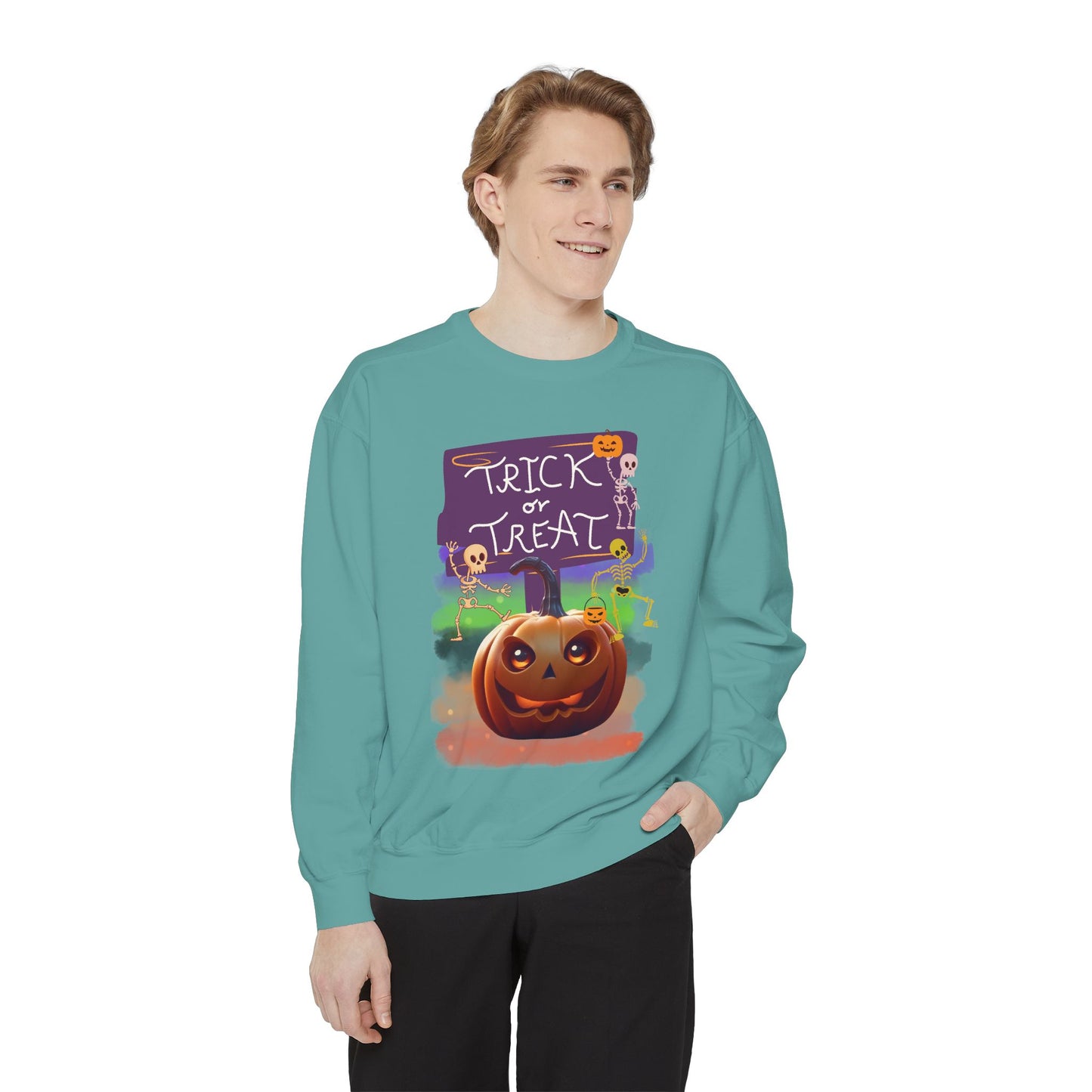 Halloween Cotton Sweatshirt trick or treat