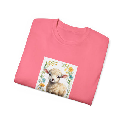 Women's Cotton T-shirt cute lamb