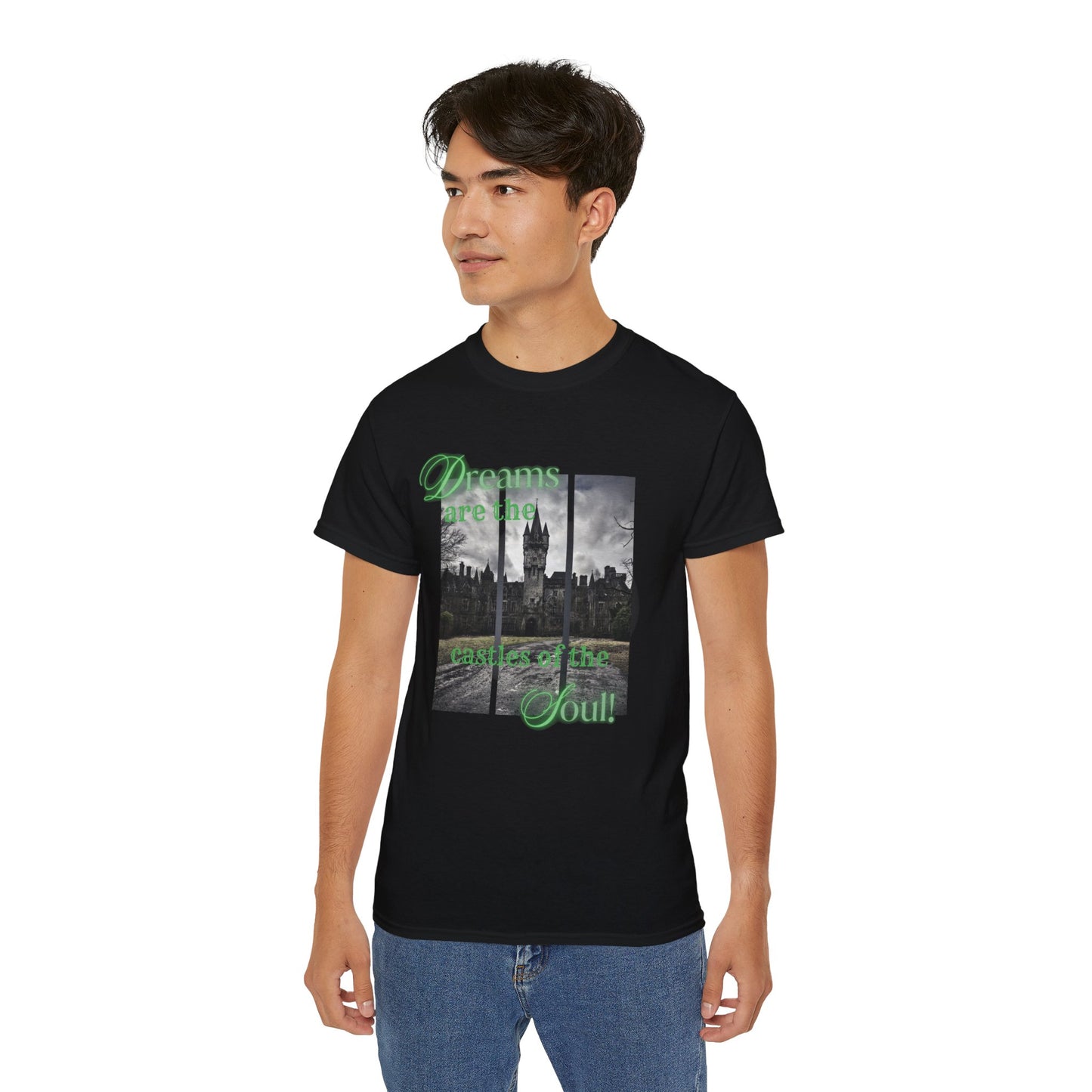 Cotton t-shirt with castle