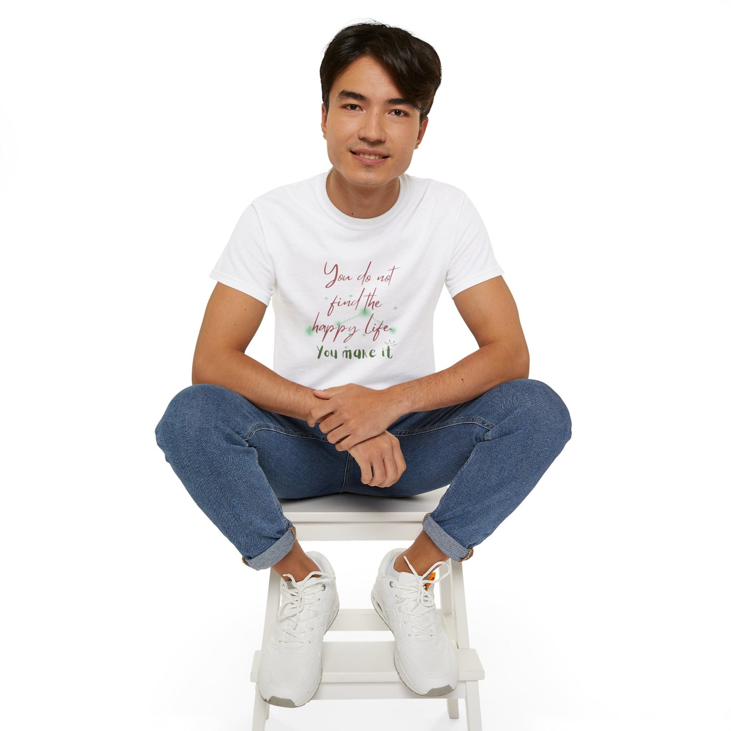 QT Cotton T-shirt happy life