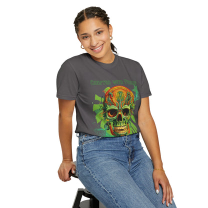 ARTISAN Cotton T-shirt green skull