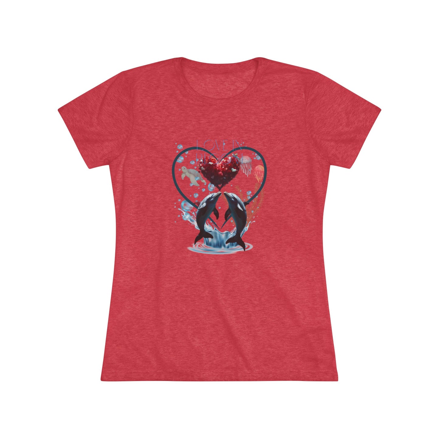 Women's Triblend Tee love in bloom