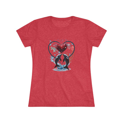 Women's Triblend Tee love in bloom