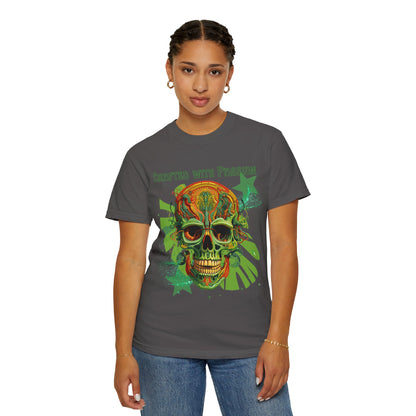 ARTISAN Cotton T-shirt green skull