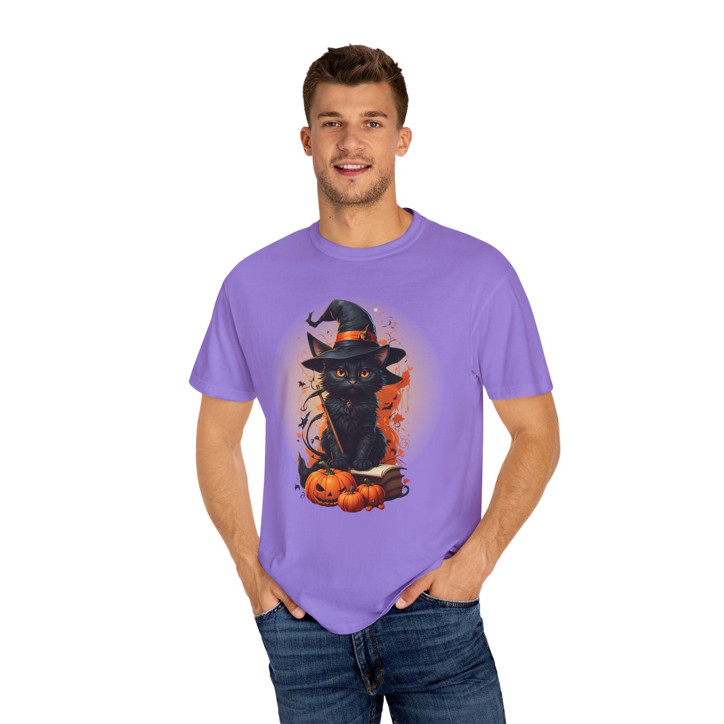 US Cotton Halloween T-shirt raven