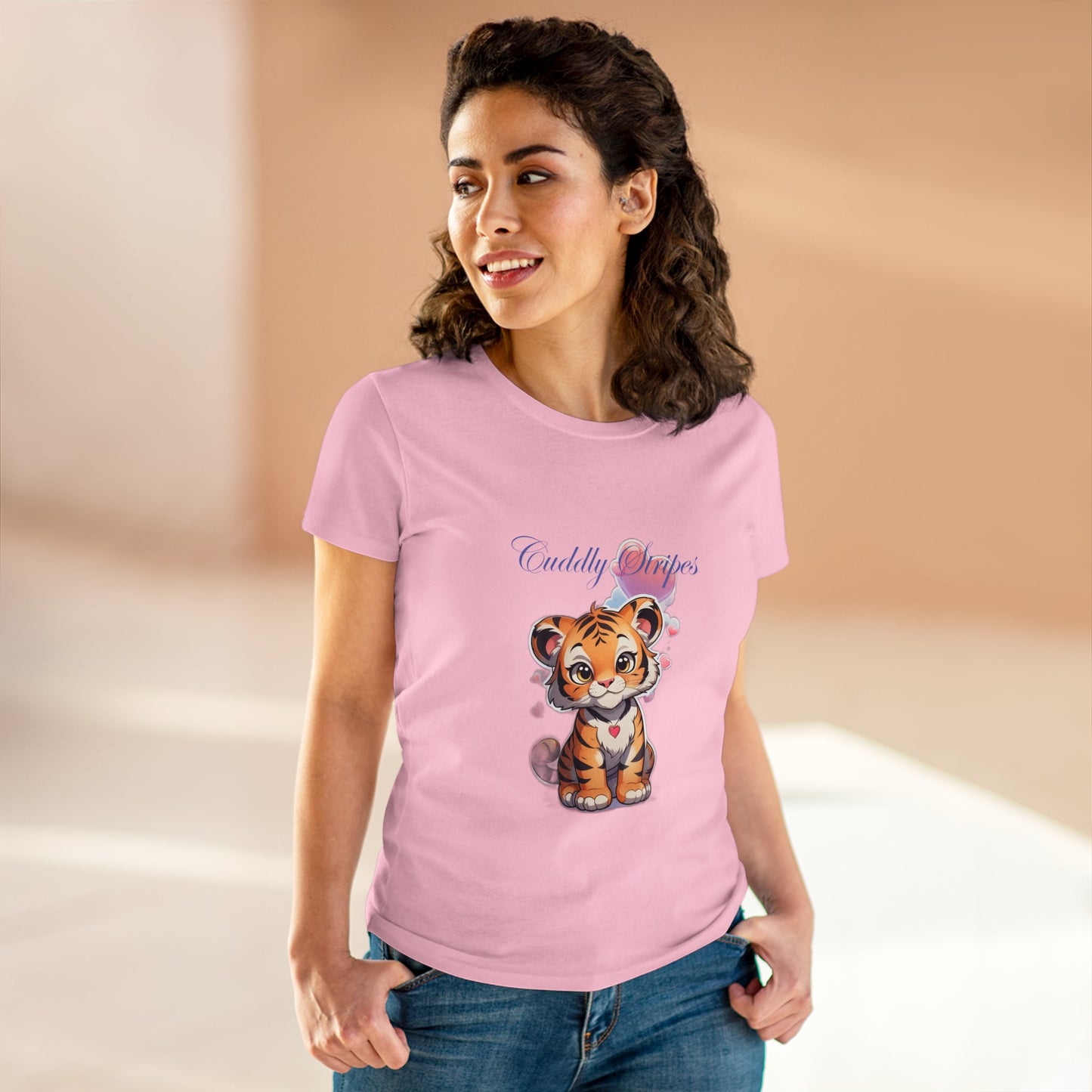 Women's Midweight Cotton Tee cub design