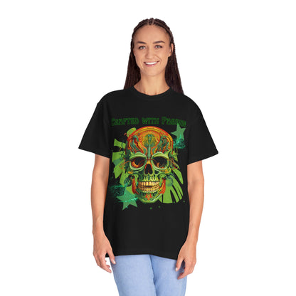 ARTISAN Cotton T-shirt green skull