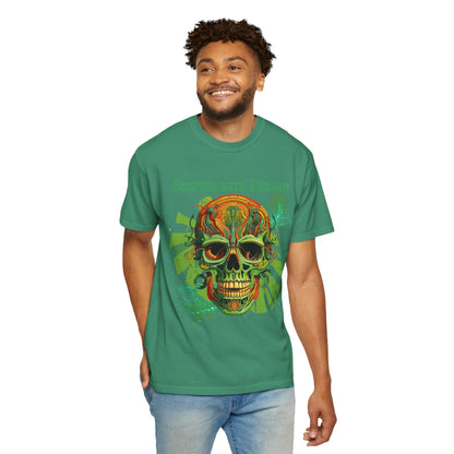 ARTISAN Cotton T-shirt green skull