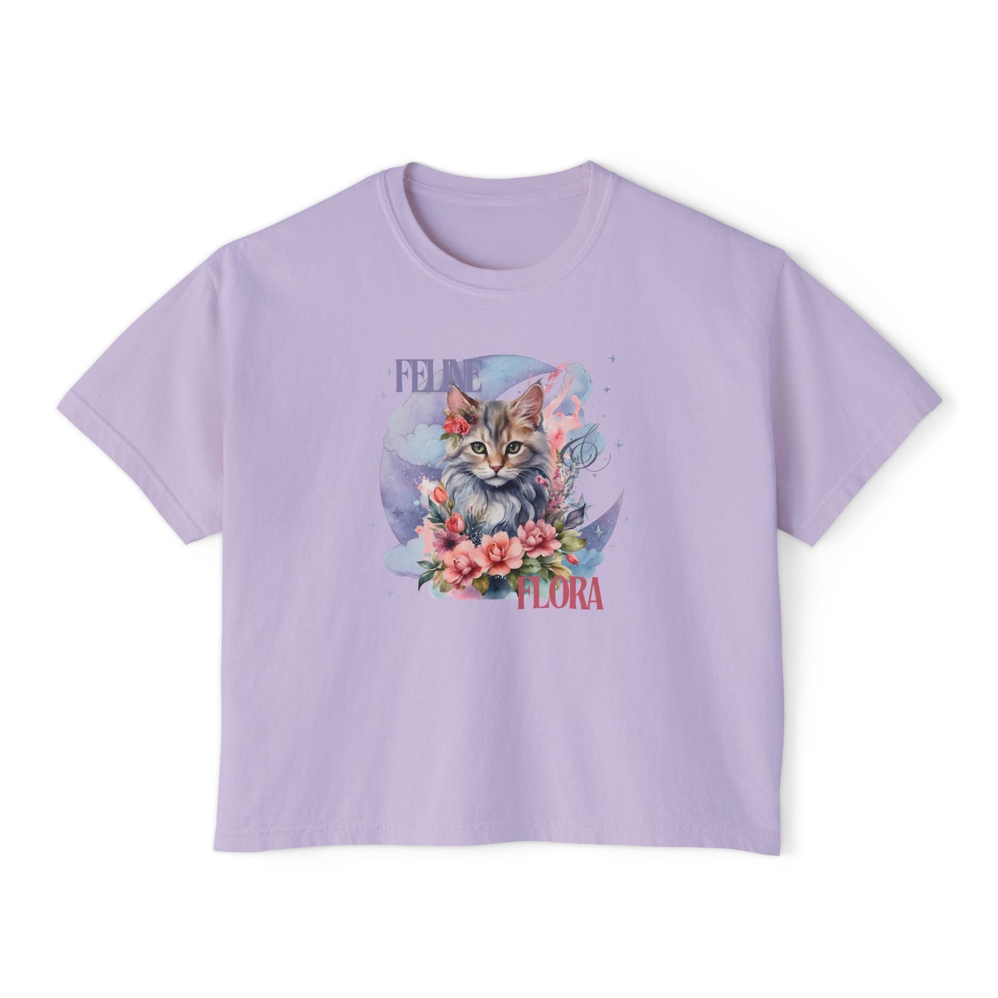 Women's Boxy Tee cat