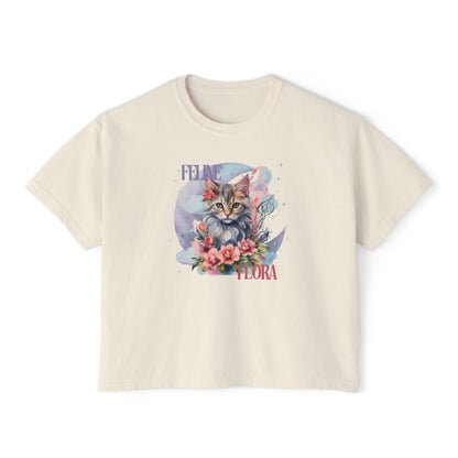 Women's Boxy Tee cat