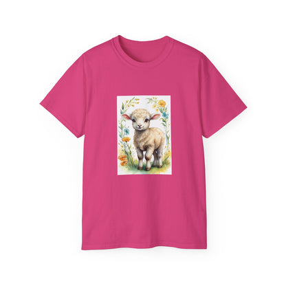 Women's Cotton T-shirt cute lamb