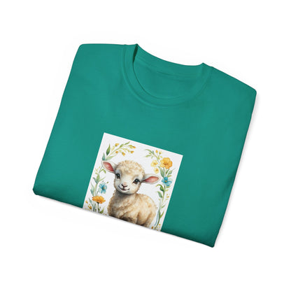 Women's Cotton T-shirt cute lamb