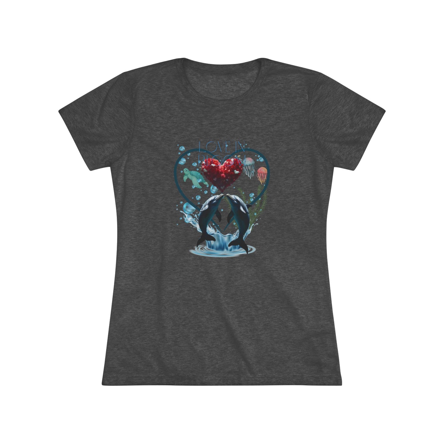 Women's Triblend Tee love in bloom