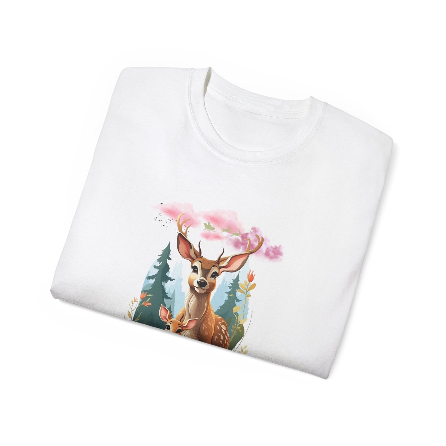 Women's Cotton T-shirt baby deer