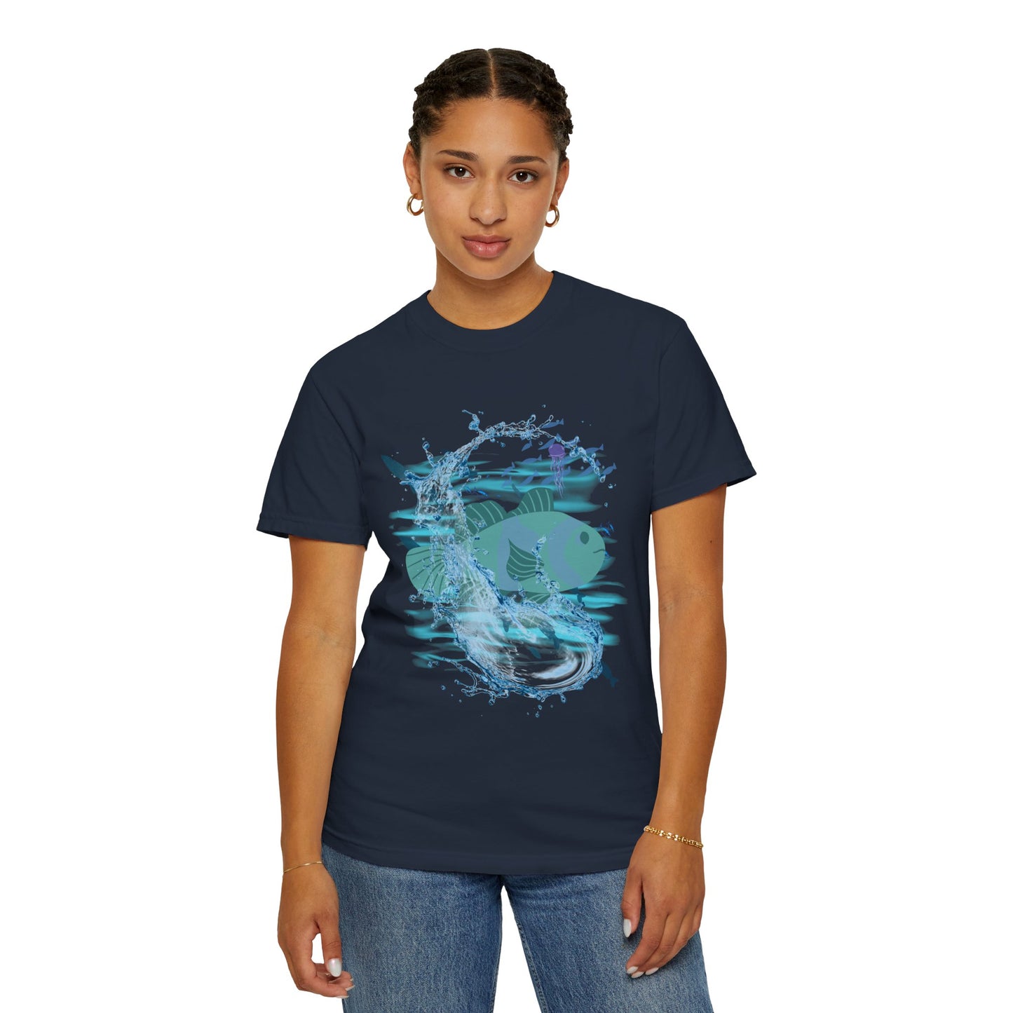 ARTISAN Cotton T-shirt waterfish