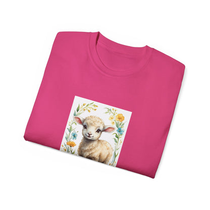 Women's Cotton T-shirt cute lamb