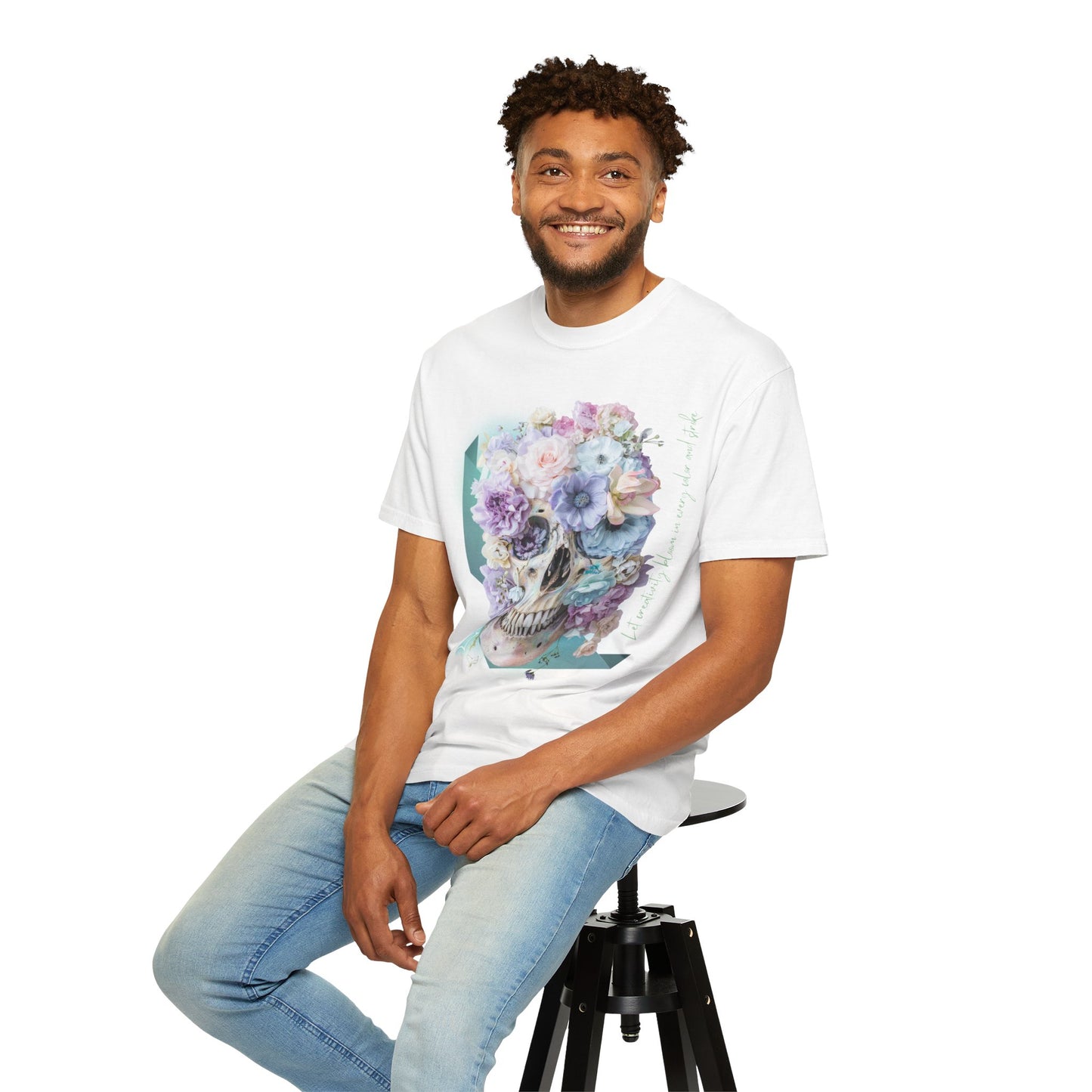 ARTISAN Cotton T-shirt flowers [Color variants]