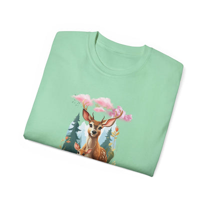 Women's Cotton T-shirt baby deer