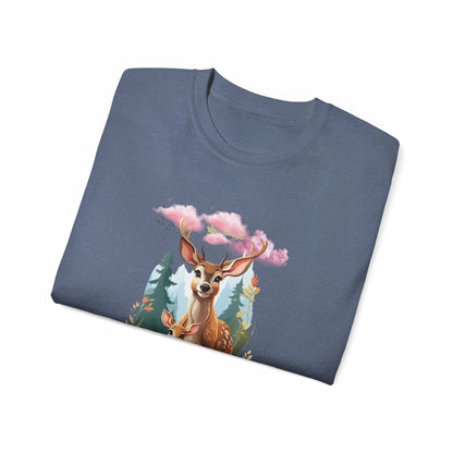 Women's Cotton T-shirt baby deer