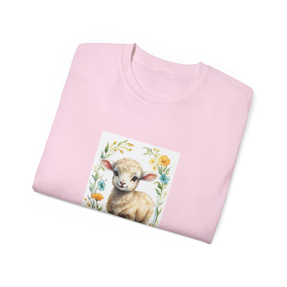 Women's Cotton T-shirt cute lamb