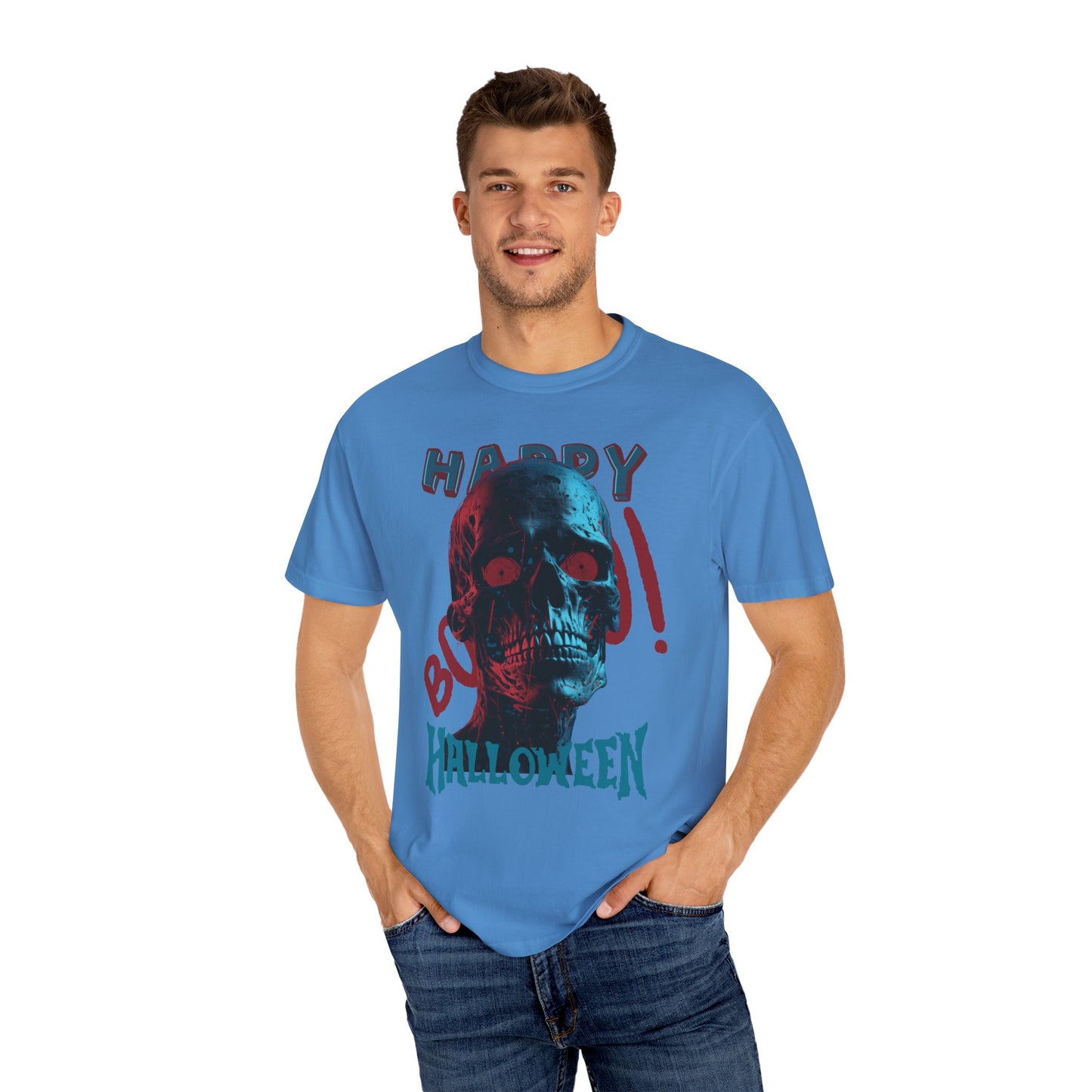 US Cotton Halloween T-shirt skull