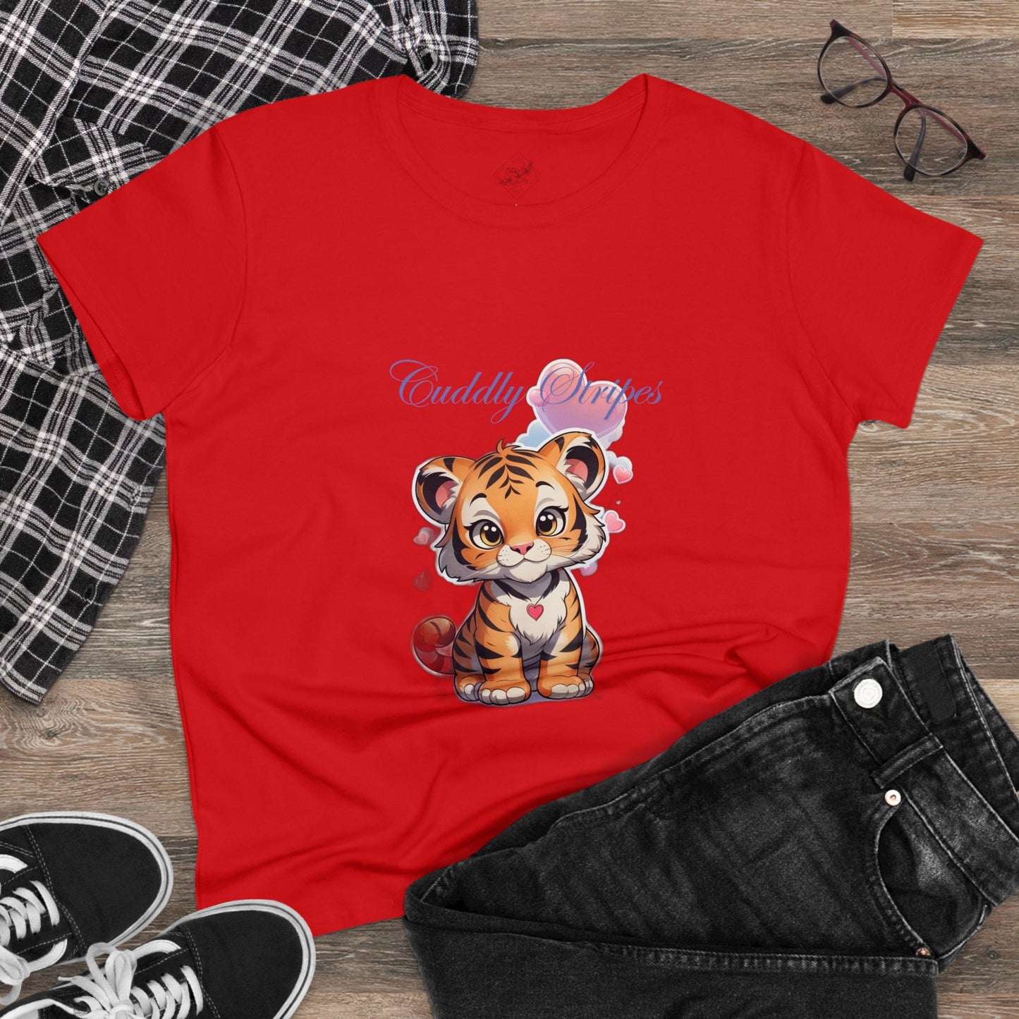 Women's Midweight Cotton Tee cub design