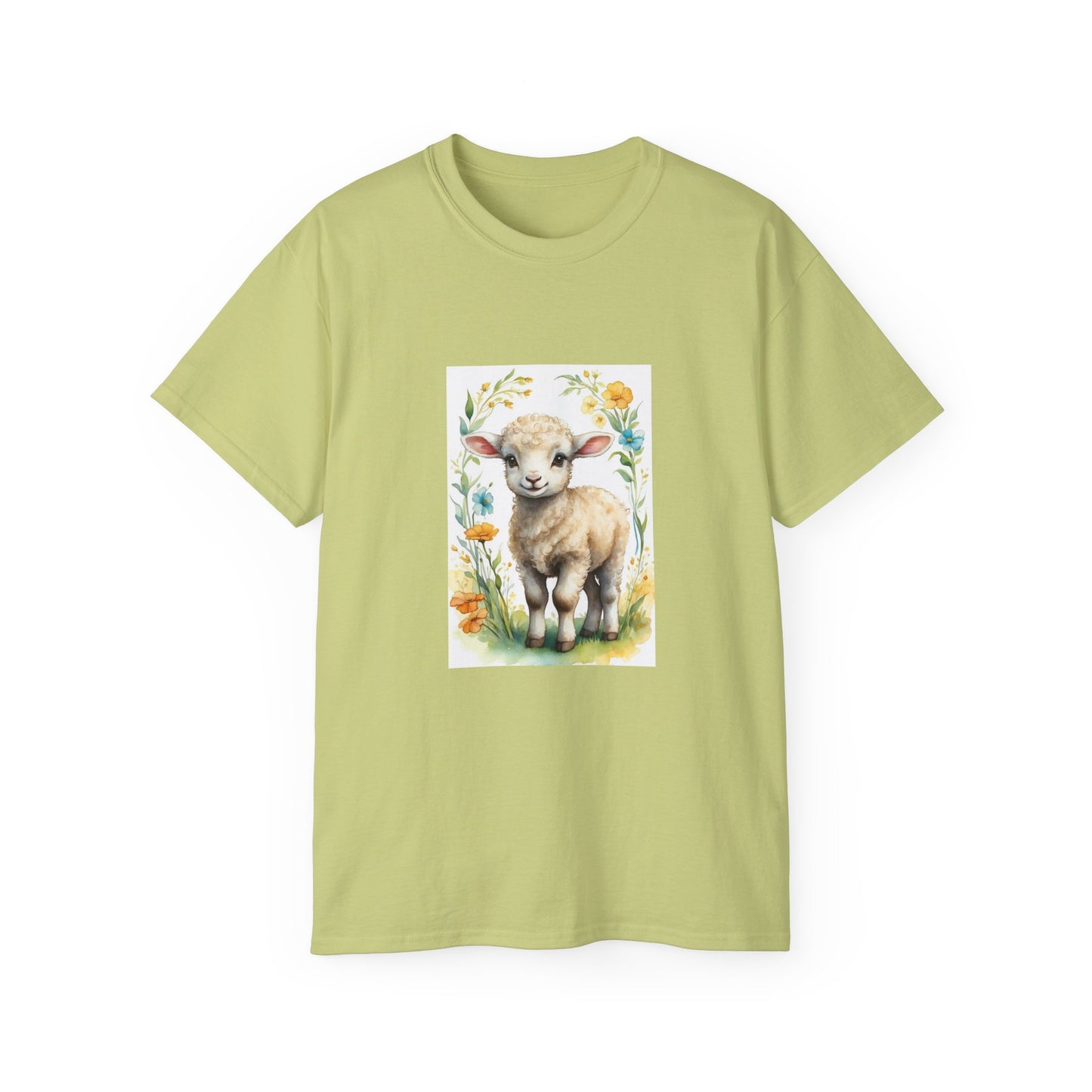 Women's Cotton T-shirt cute lamb