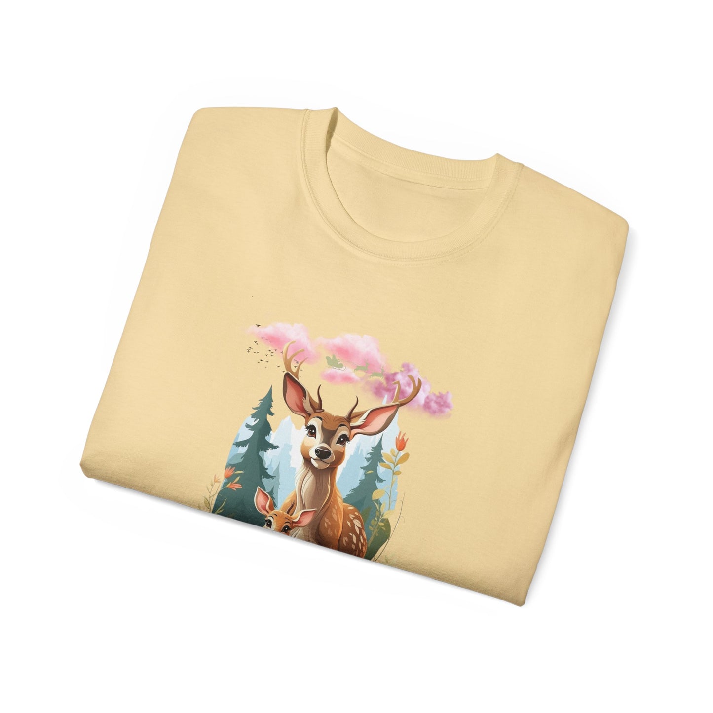 Women's Cotton T-shirt baby deer