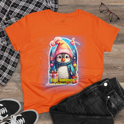 Women's Midweight Cotton Tee penguin