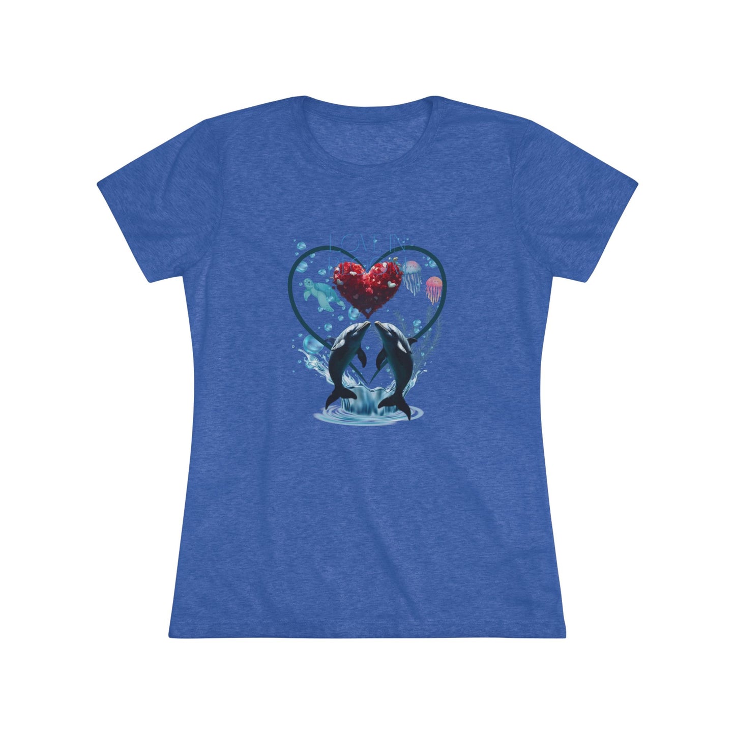 Women's Triblend Tee love in bloom