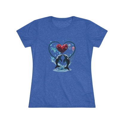 Women's Triblend Tee love in bloom