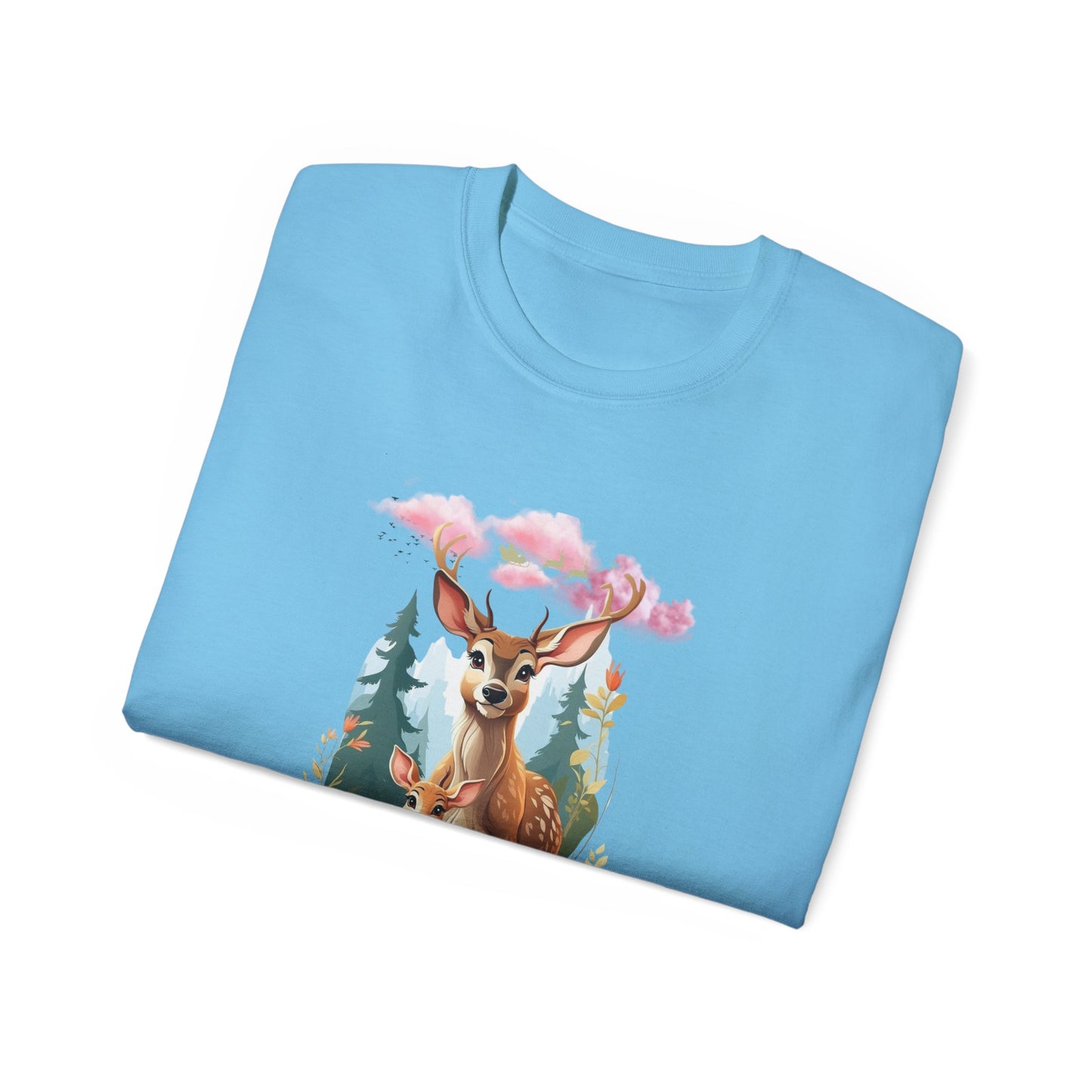 Women's Cotton T-shirt baby deer