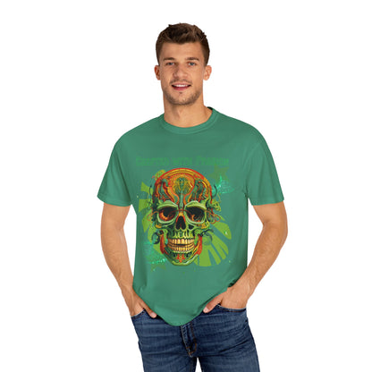 ARTISAN Cotton T-shirt green skull