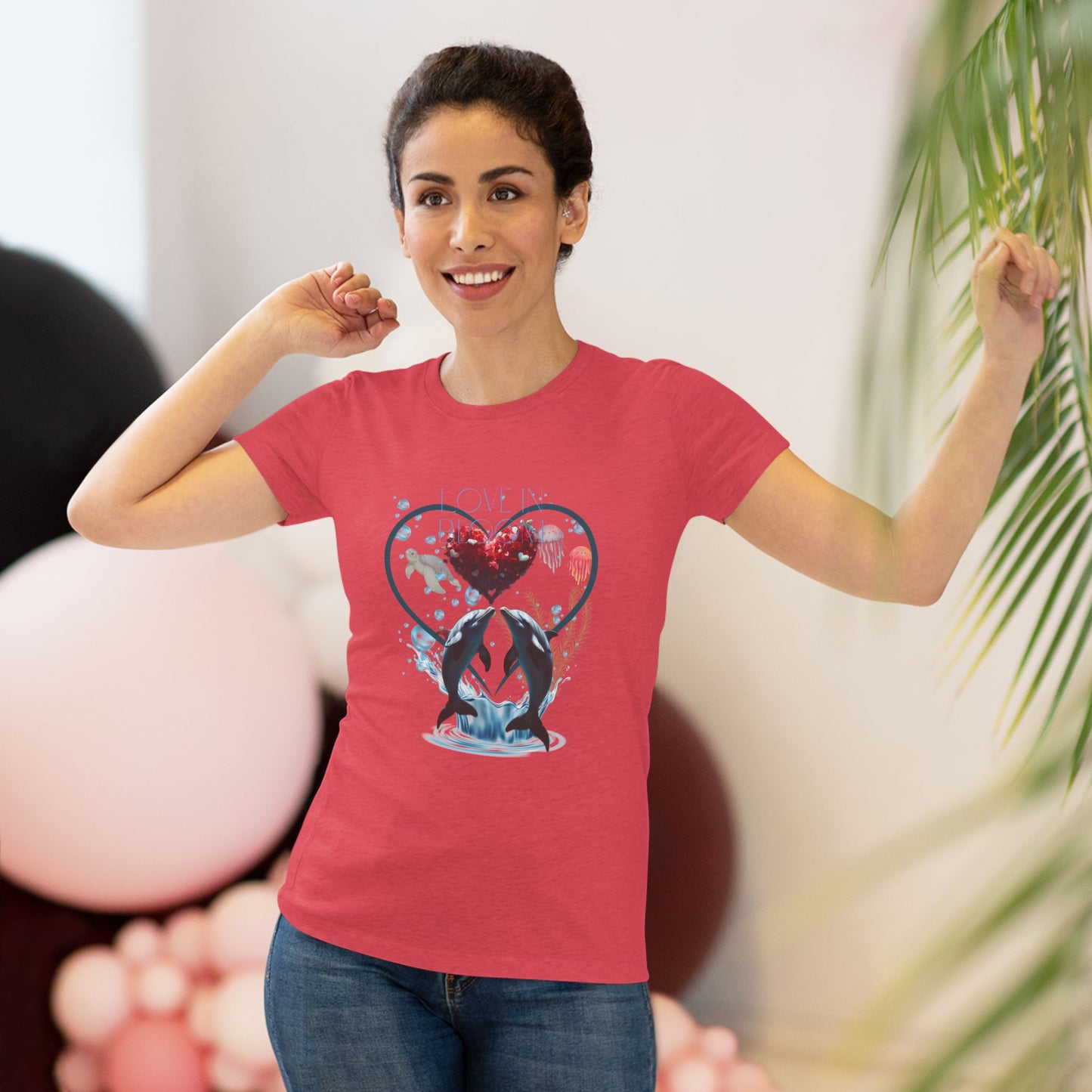 Women's Triblend Tee love in bloom