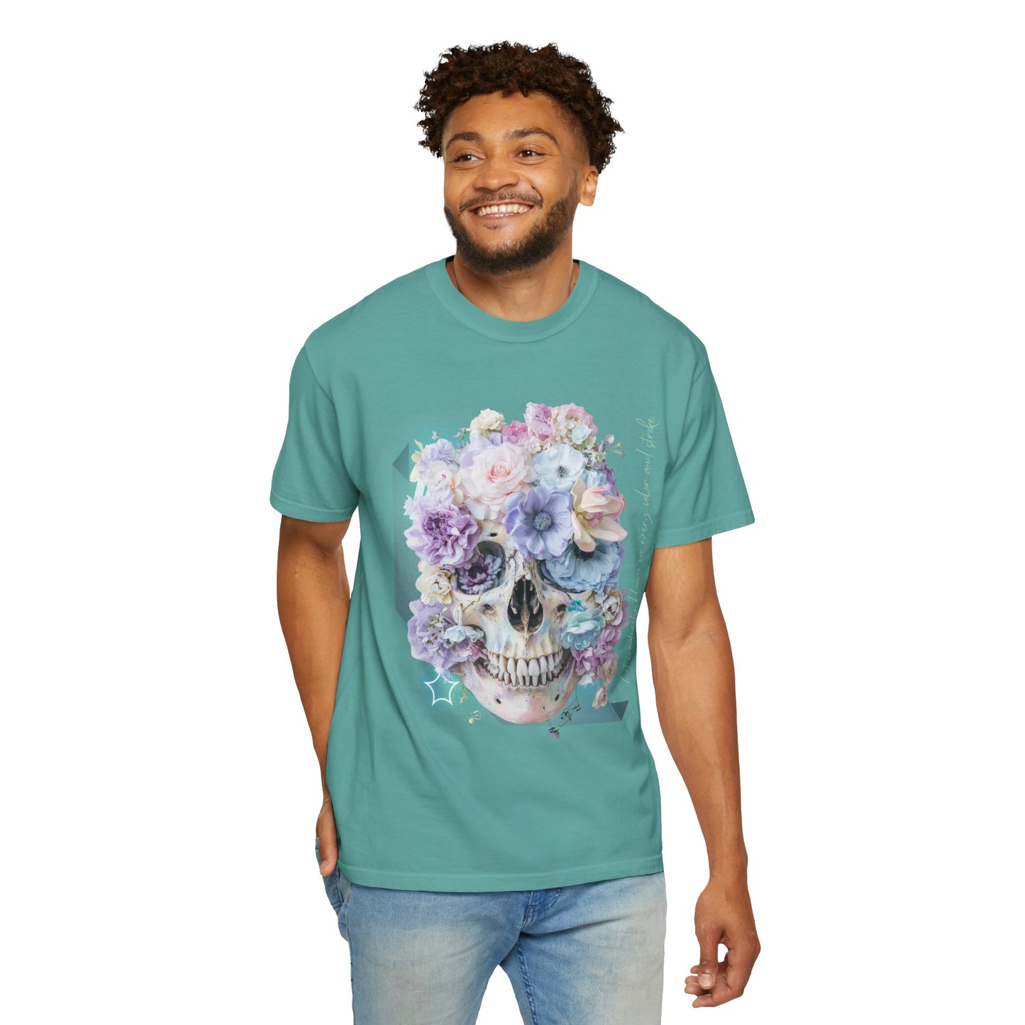 ARTISAN Cotton T-shirt flowers [Color variants]