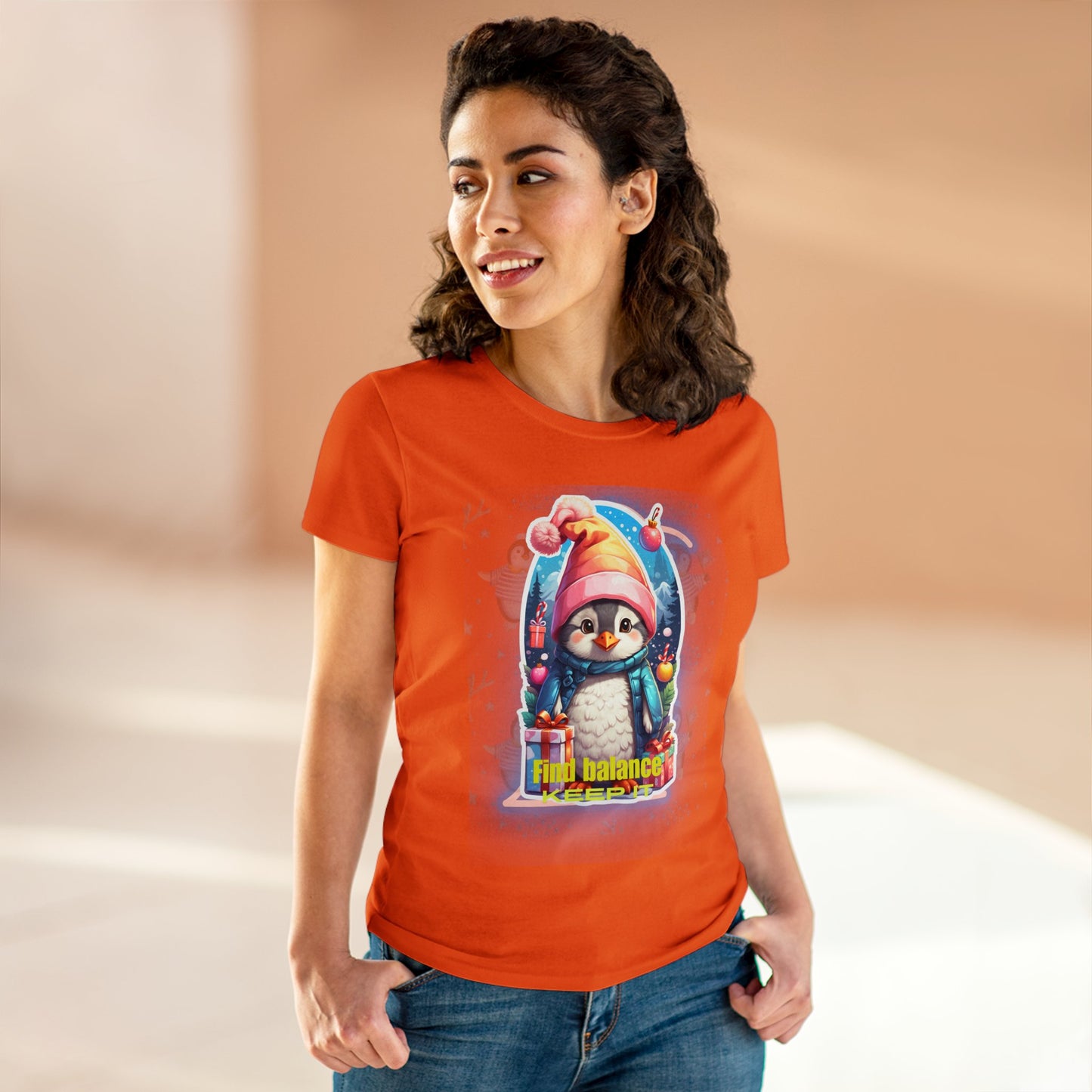 Women's Midweight Cotton Tee penguin