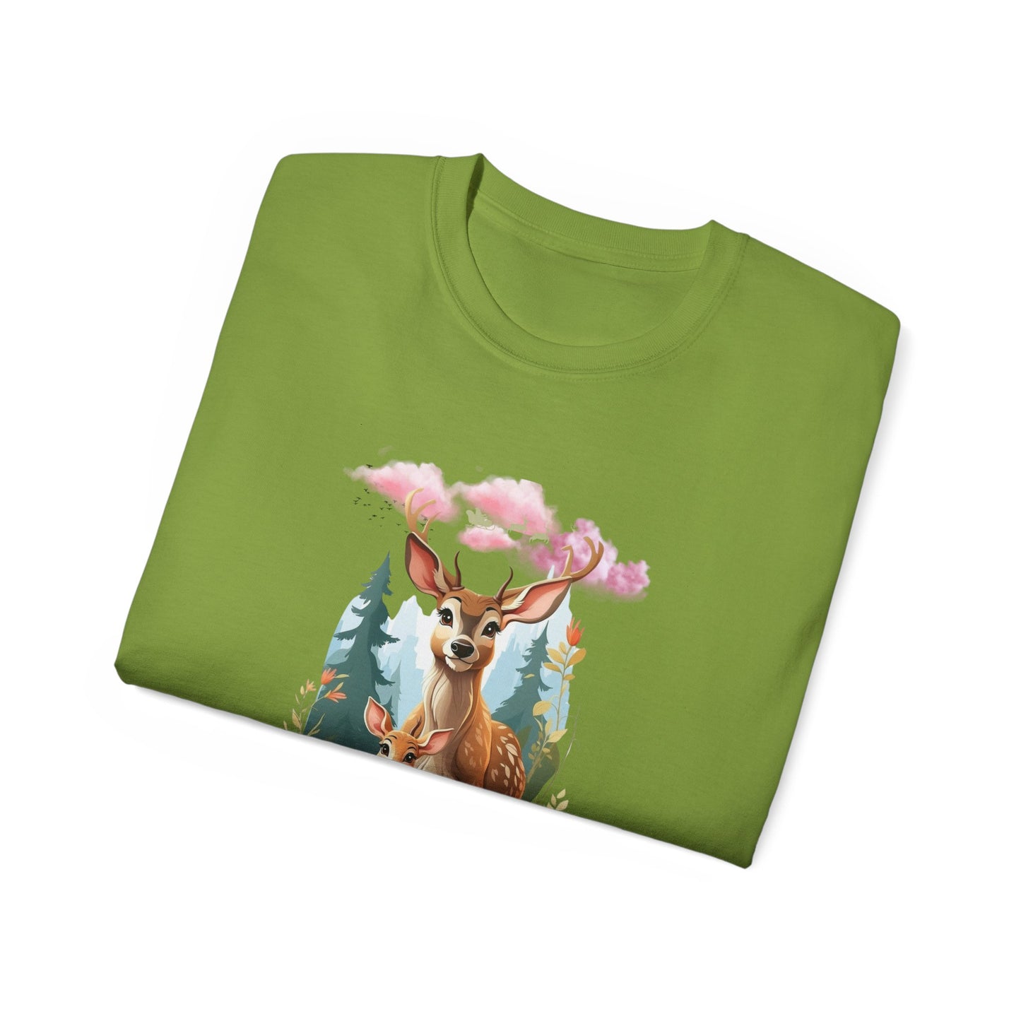 Women's Cotton T-shirt baby deer