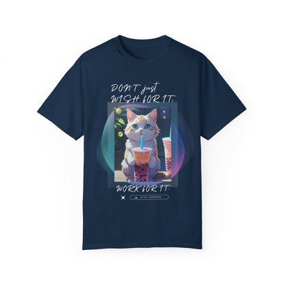 ARTISAN Cotton T-shirt cat design [Color Variants]