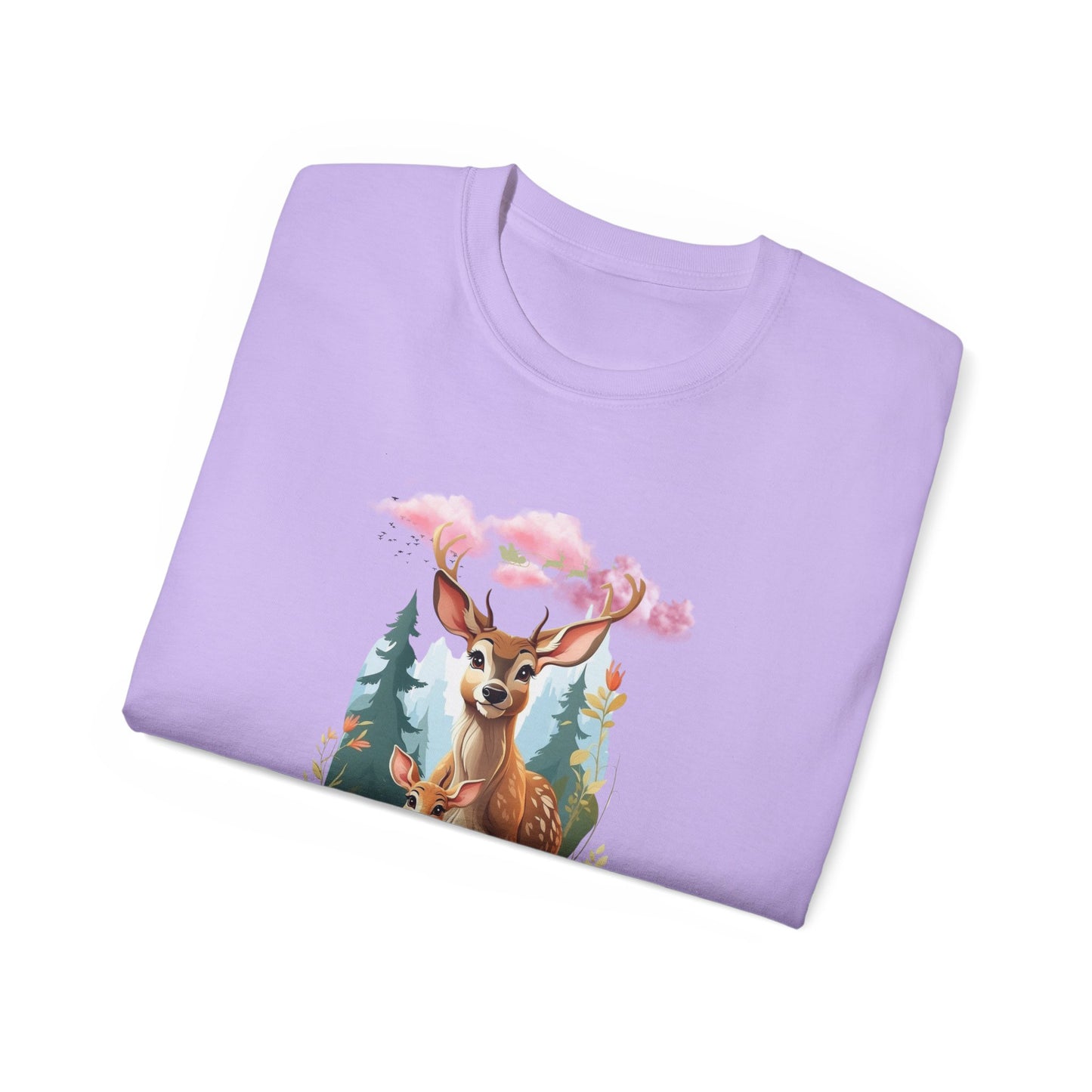 Women's Cotton T-shirt baby deer