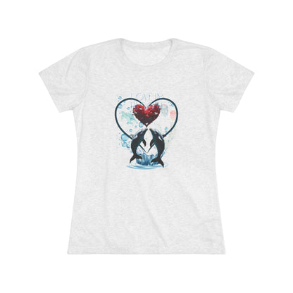 Women's Triblend Tee love in bloom