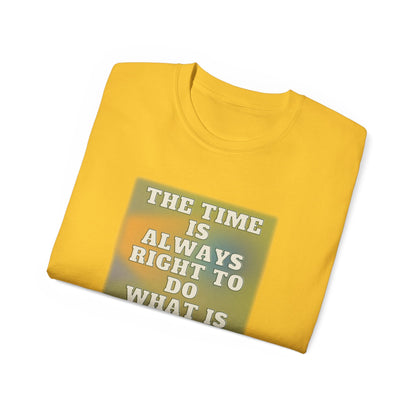 QT Cotton T-shirt time is right