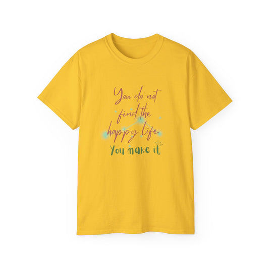 QT Cotton T-shirt happy life