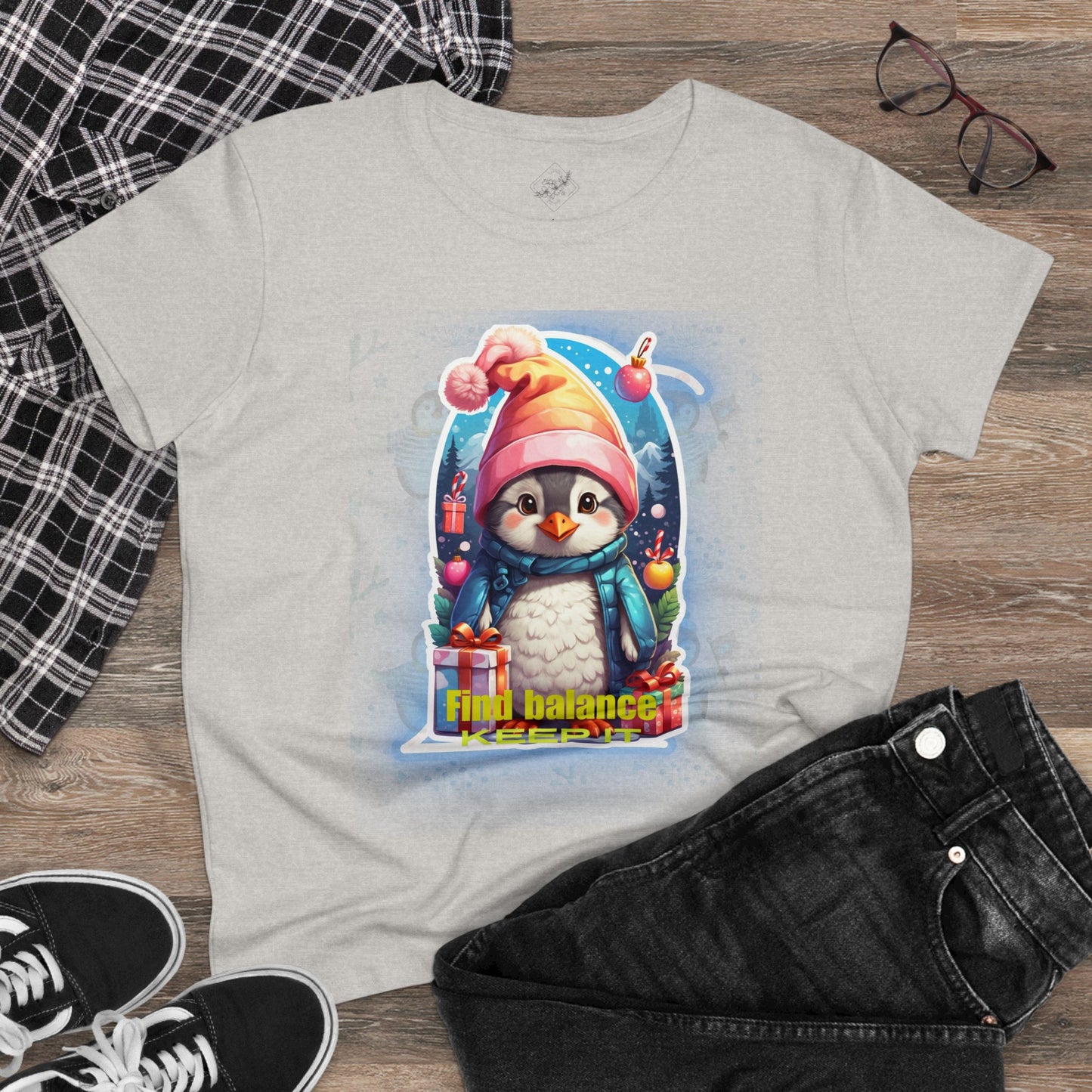 Women's Midweight Cotton Tee penguin