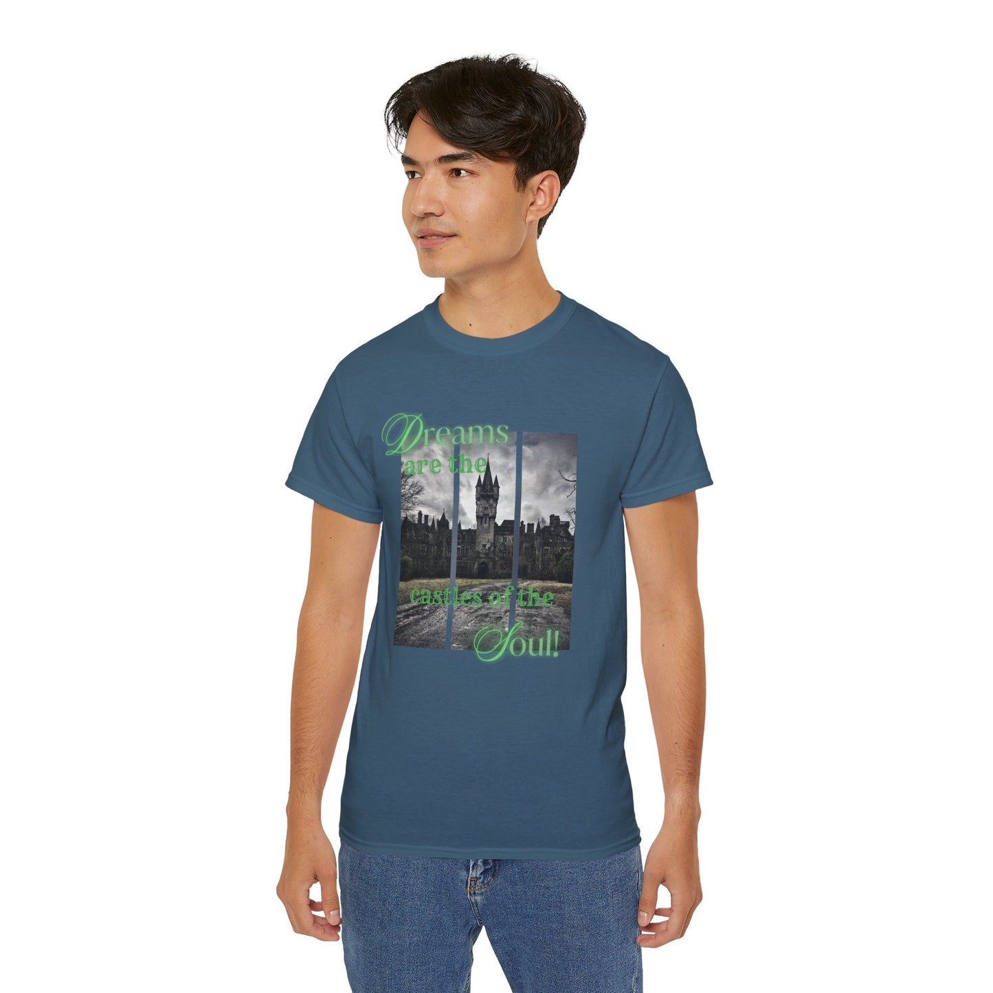 Cotton t-shirt with castle