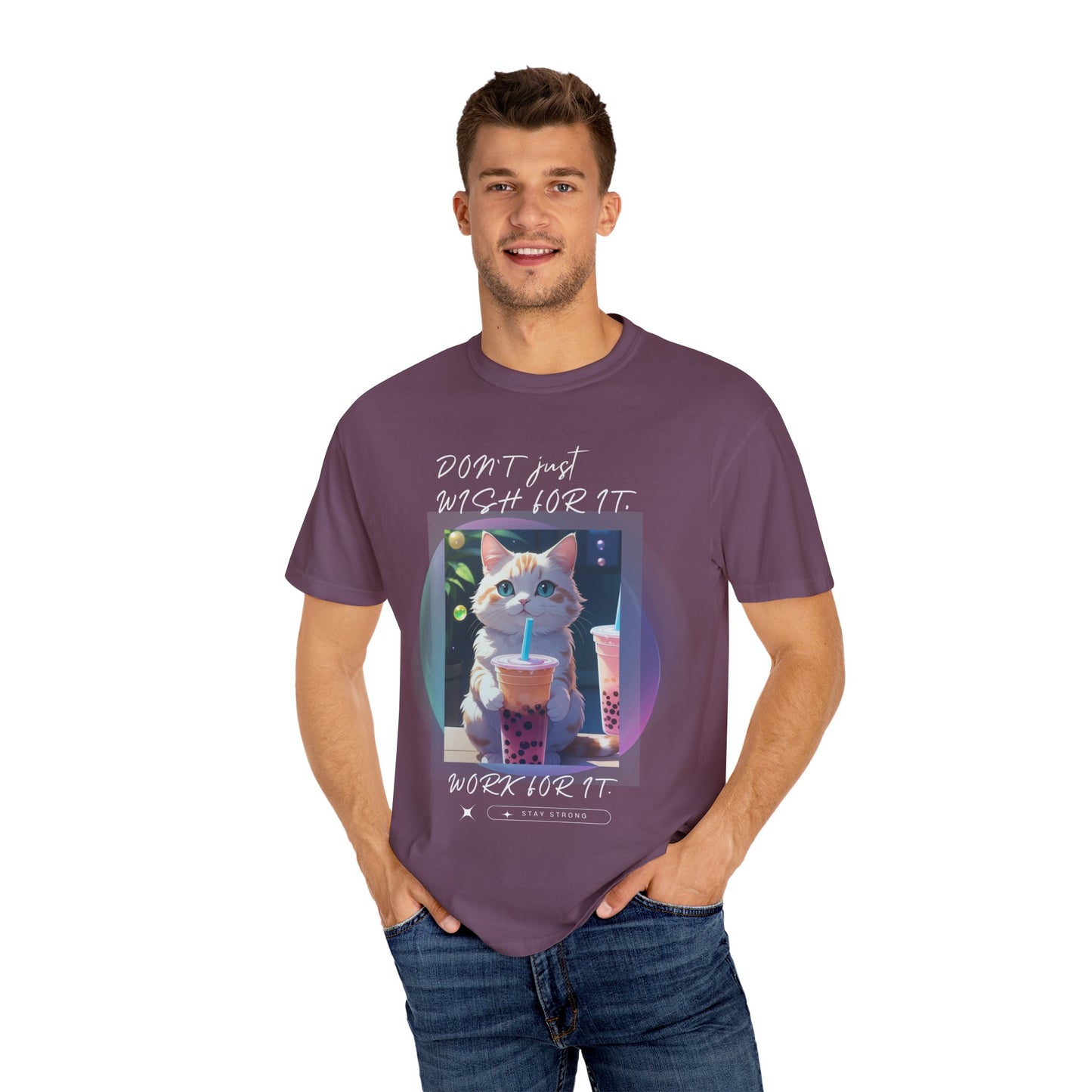 ARTISAN Cotton T-shirt cat design [Color Variants]